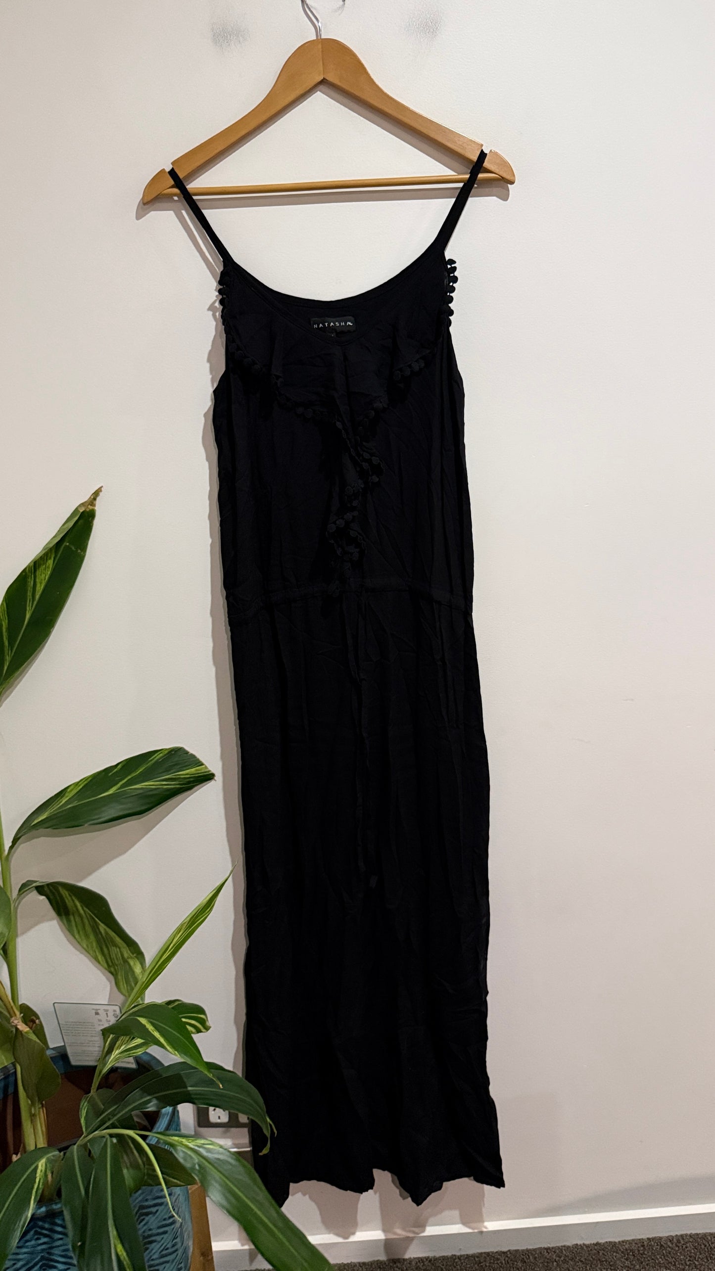 Natasha Size M Pom Pom Trim Dress