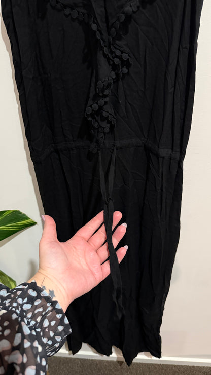 Natasha Size M Pom Pom Trim Dress