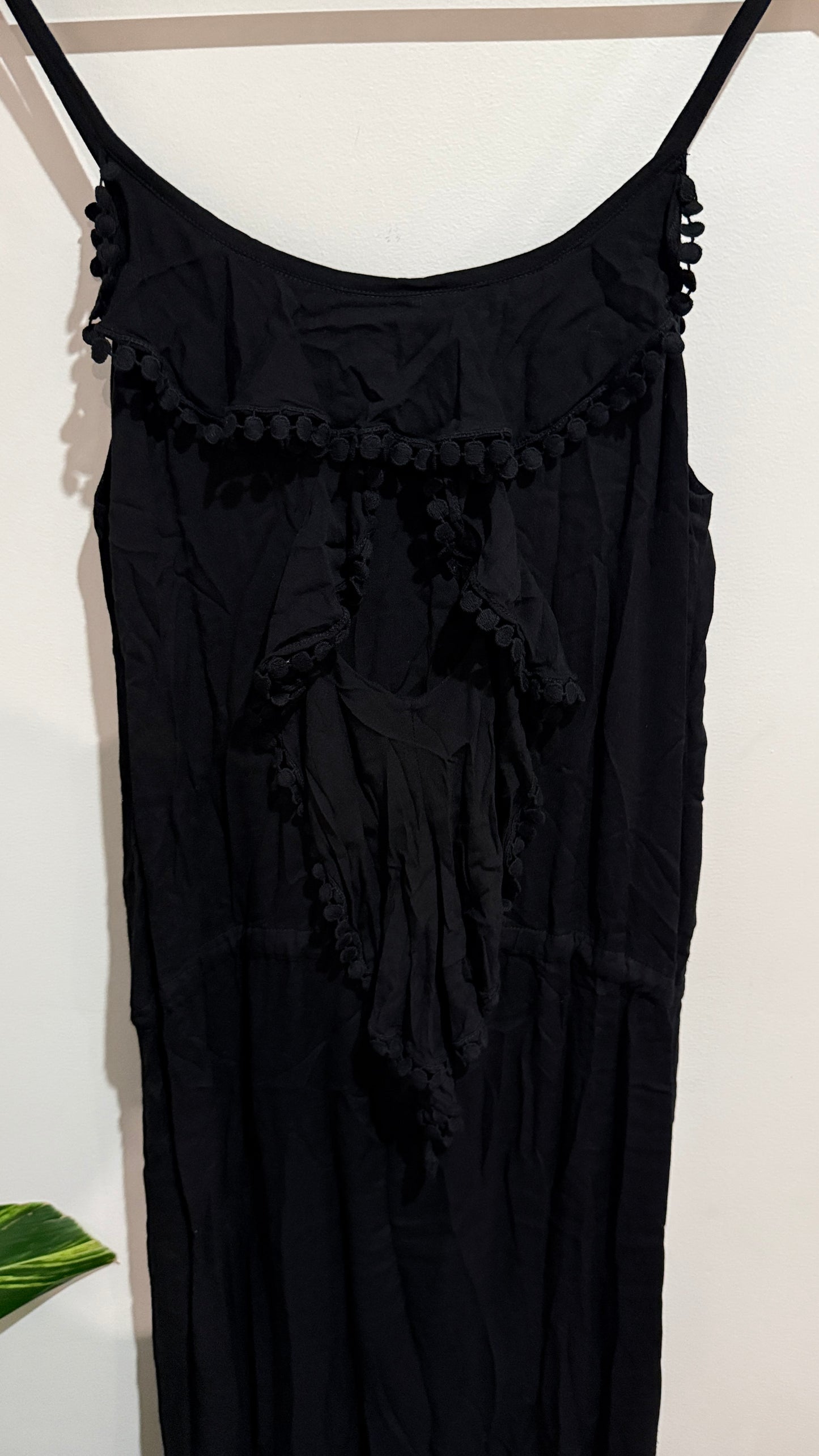 Natasha Size M Pom Pom Trim Dress