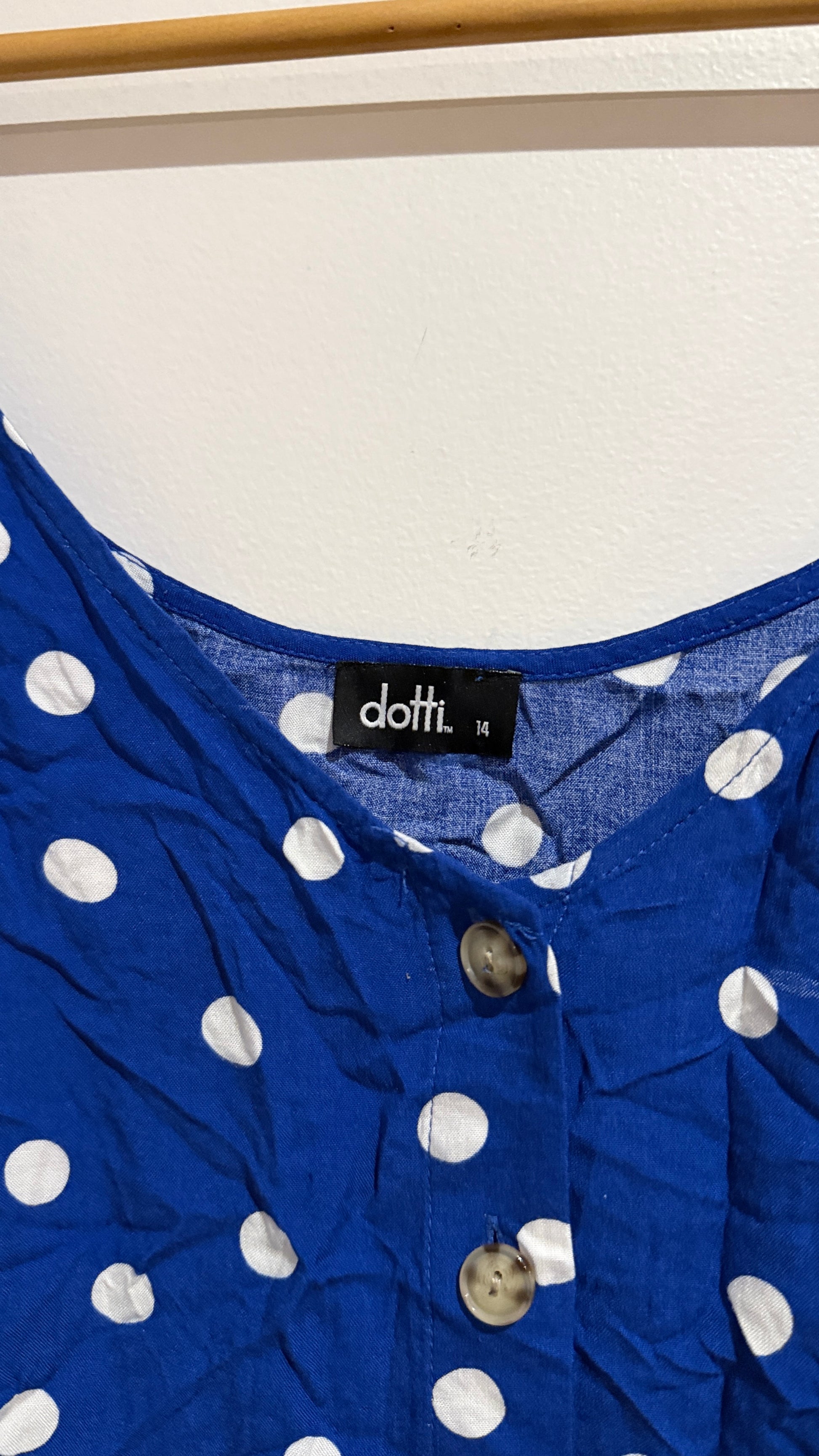 Dotti Size 14 Polka Dot Camisole Top