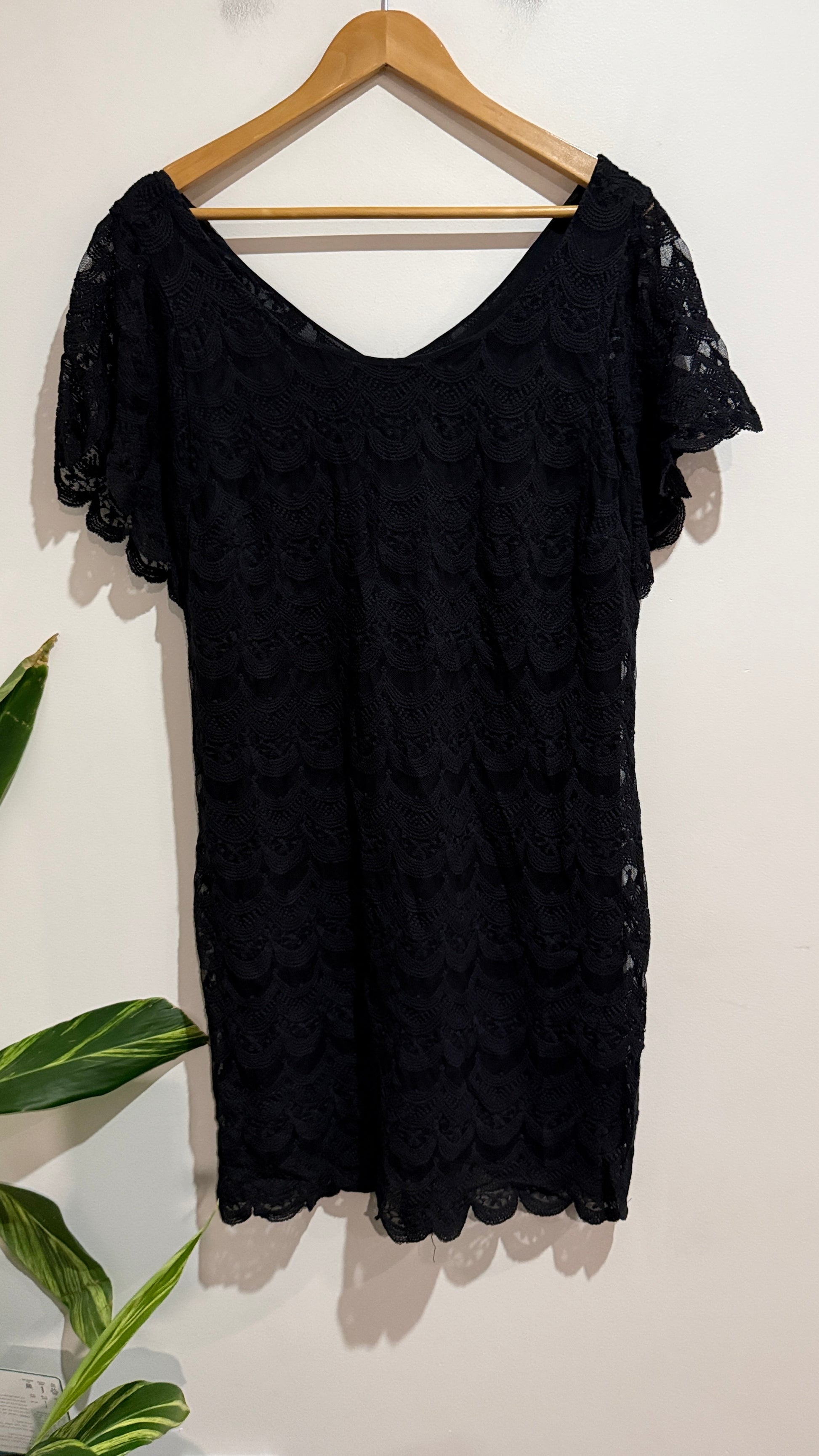 Shanton Size 14 Scalloped Lace Shift Top