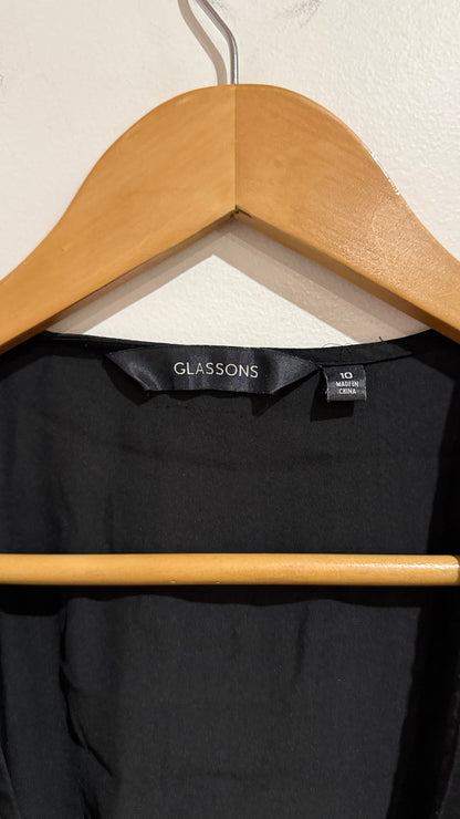 Glassons Size 10 Satin Wrap Dress
