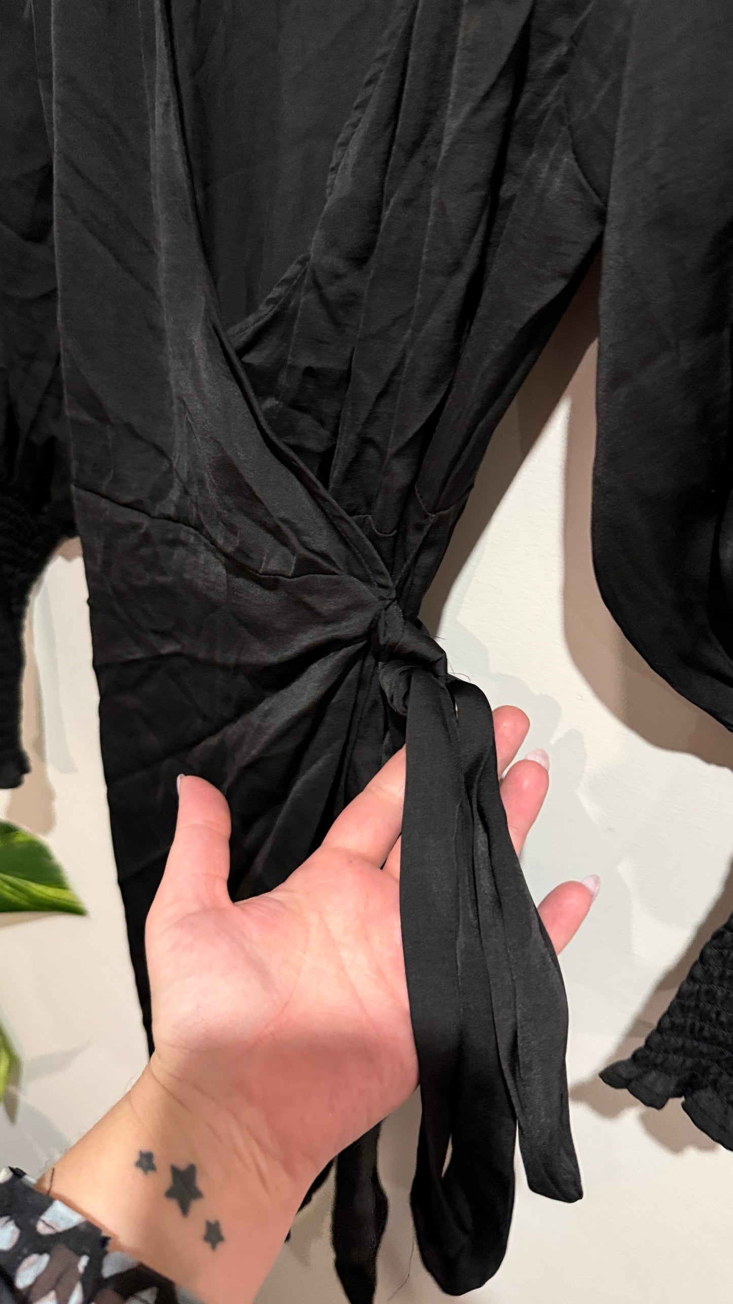 Glassons Size 10 Satin Wrap Dress