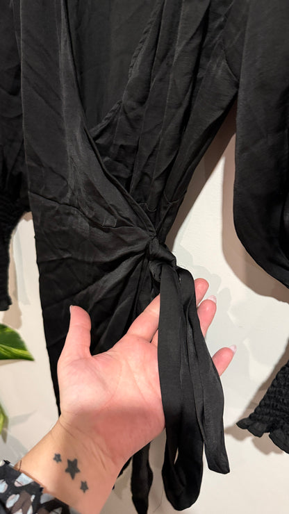 Glassons Size 10 Satin Wrap Dress