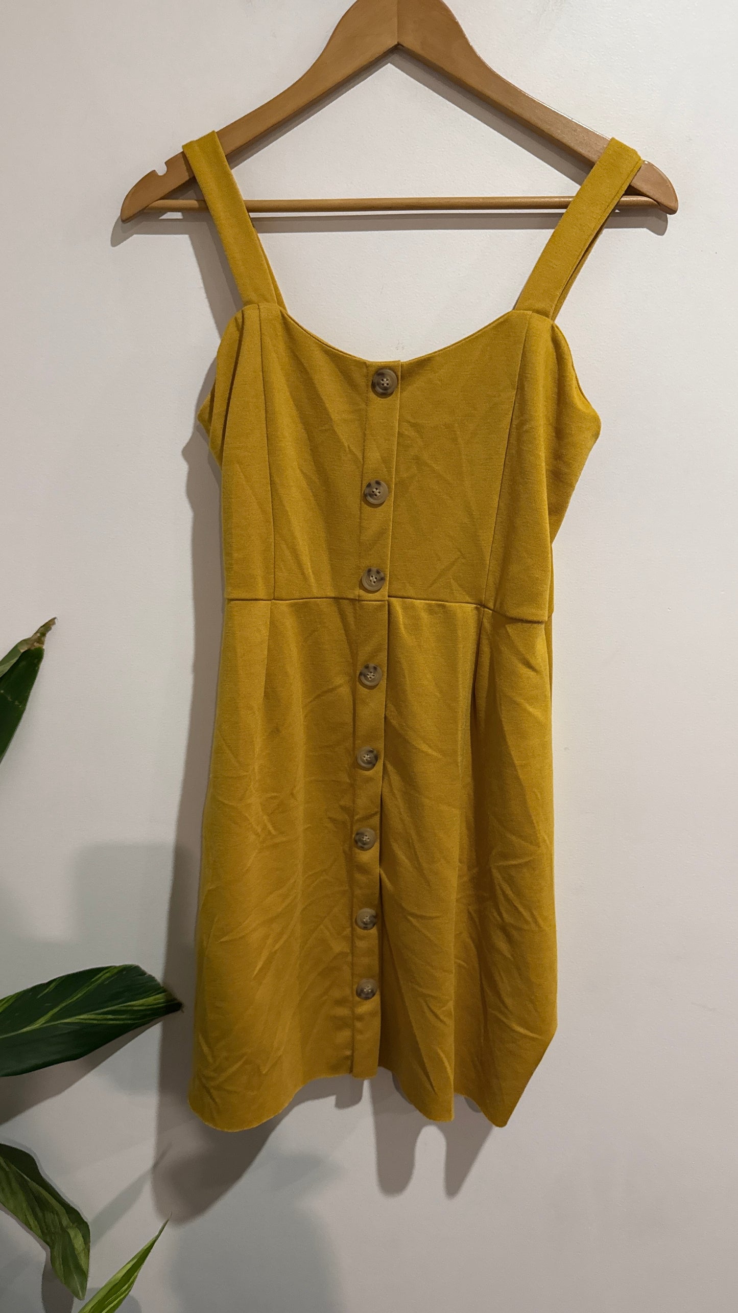 Mirrou Size M Button Front Pinafore Dress