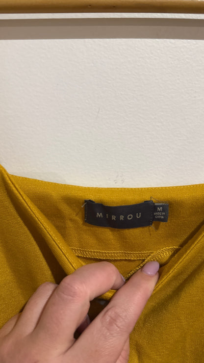 Mirrou Size M Button Front Pinafore Dress