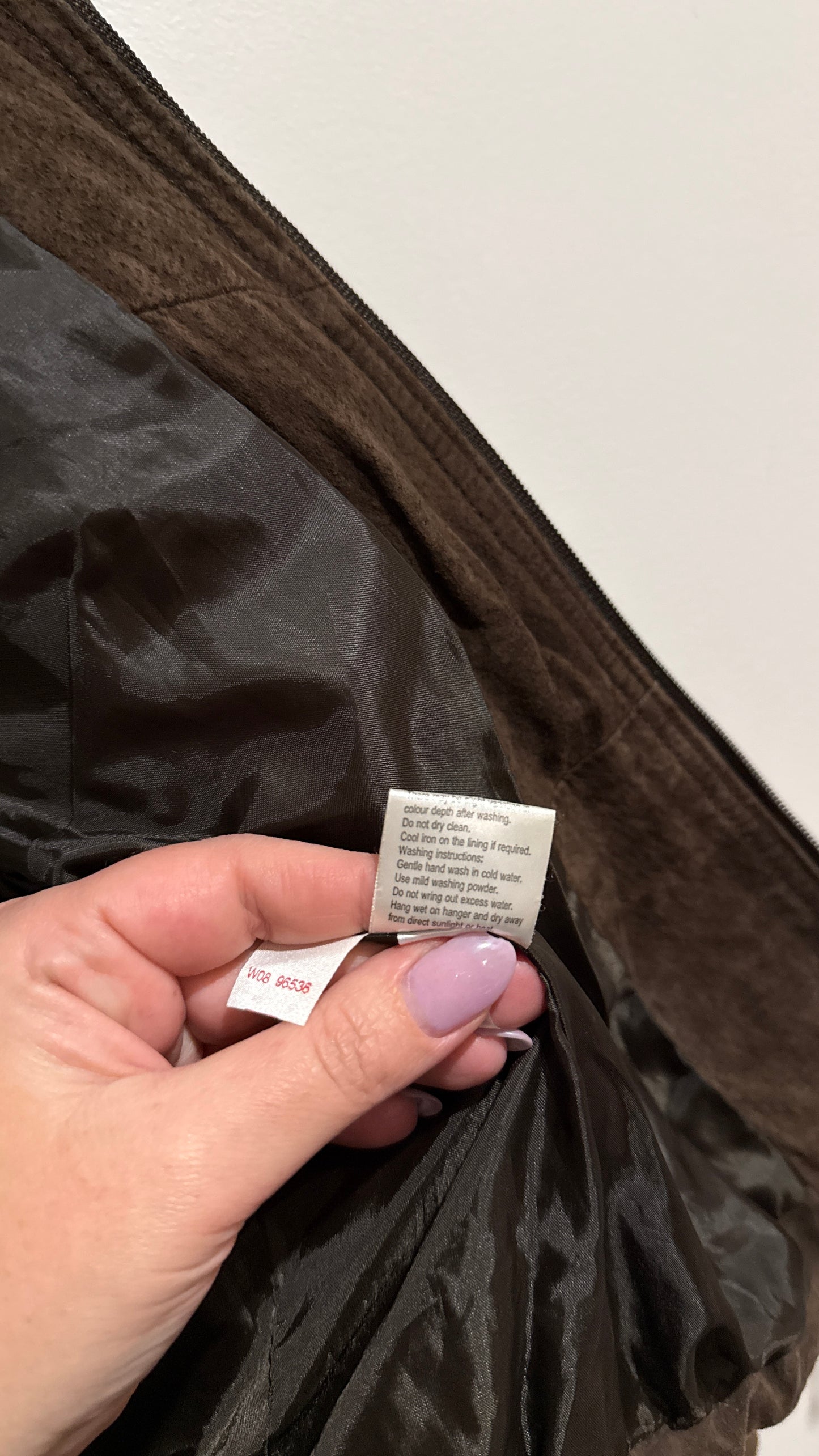 Queenspark Size 8 Suede Leather Jacket