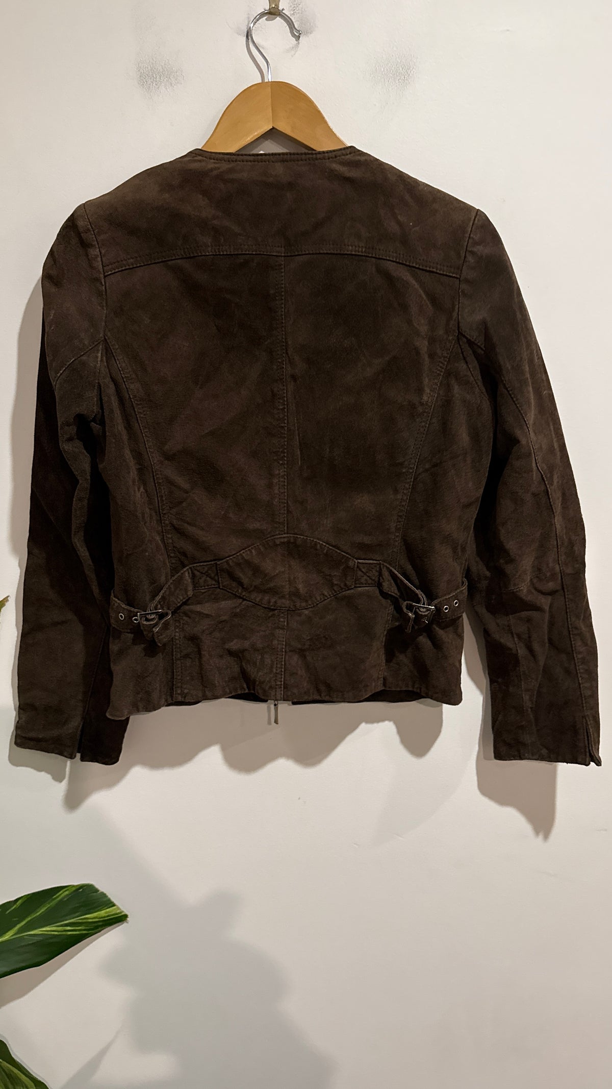 Queenspark Size 8 Suede Leather Jacket