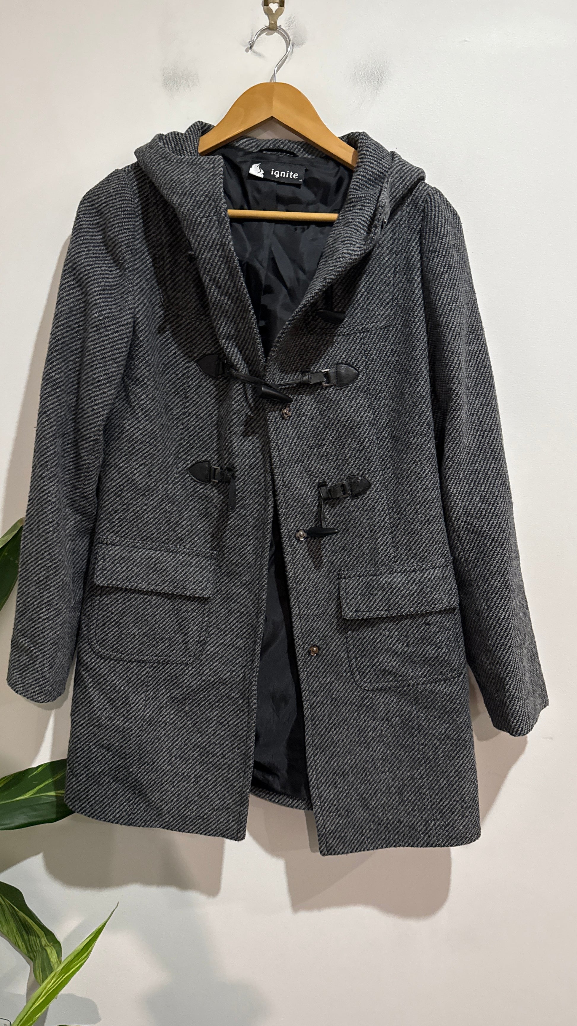 Ignite Size 10 Herringbone Toggle Duffle Coat