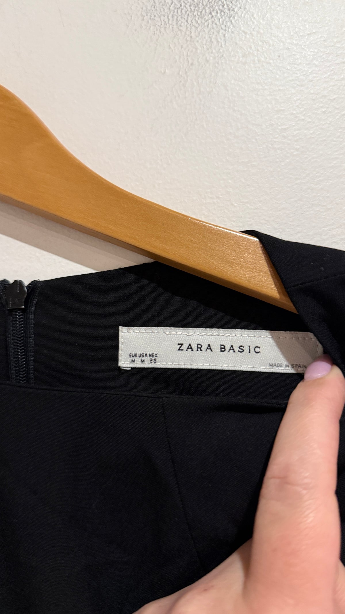 Zara Basic Size M Black Sheath Dress