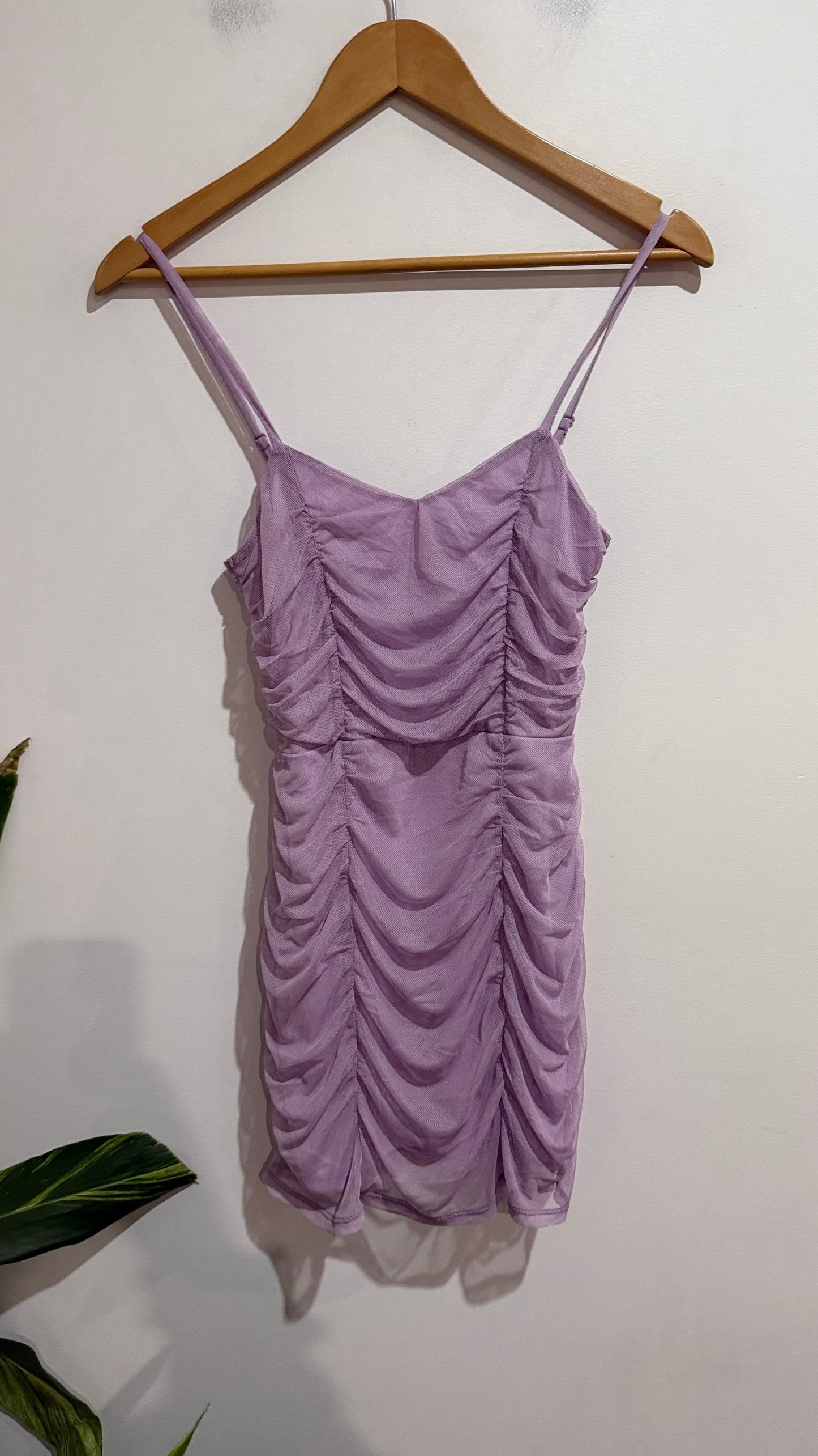 Miss Selfridge Size UK 6 Ruched Mesh Mini Dress