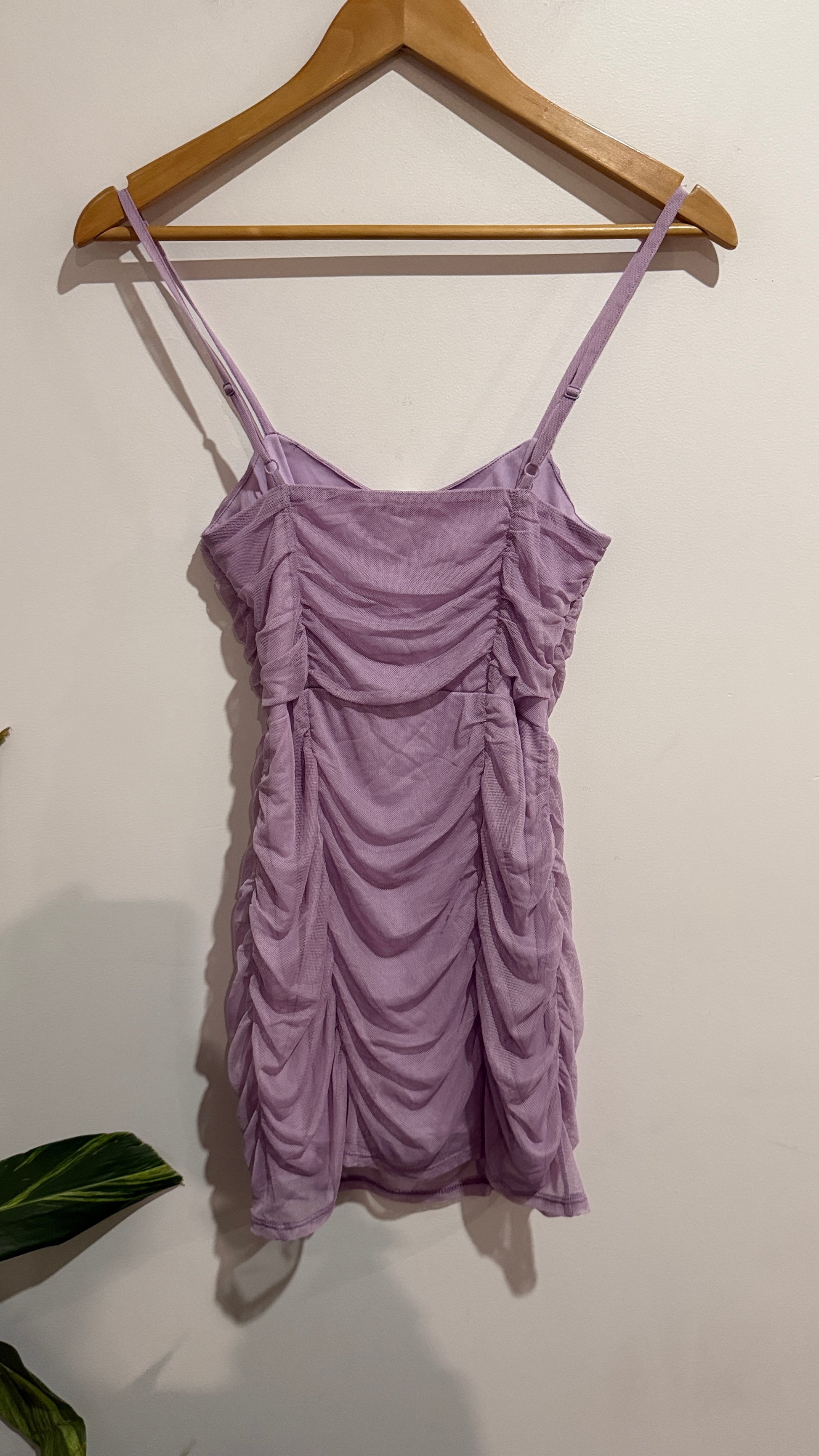 Miss Selfridge Size UK 6 Ruched Mesh Mini Dress