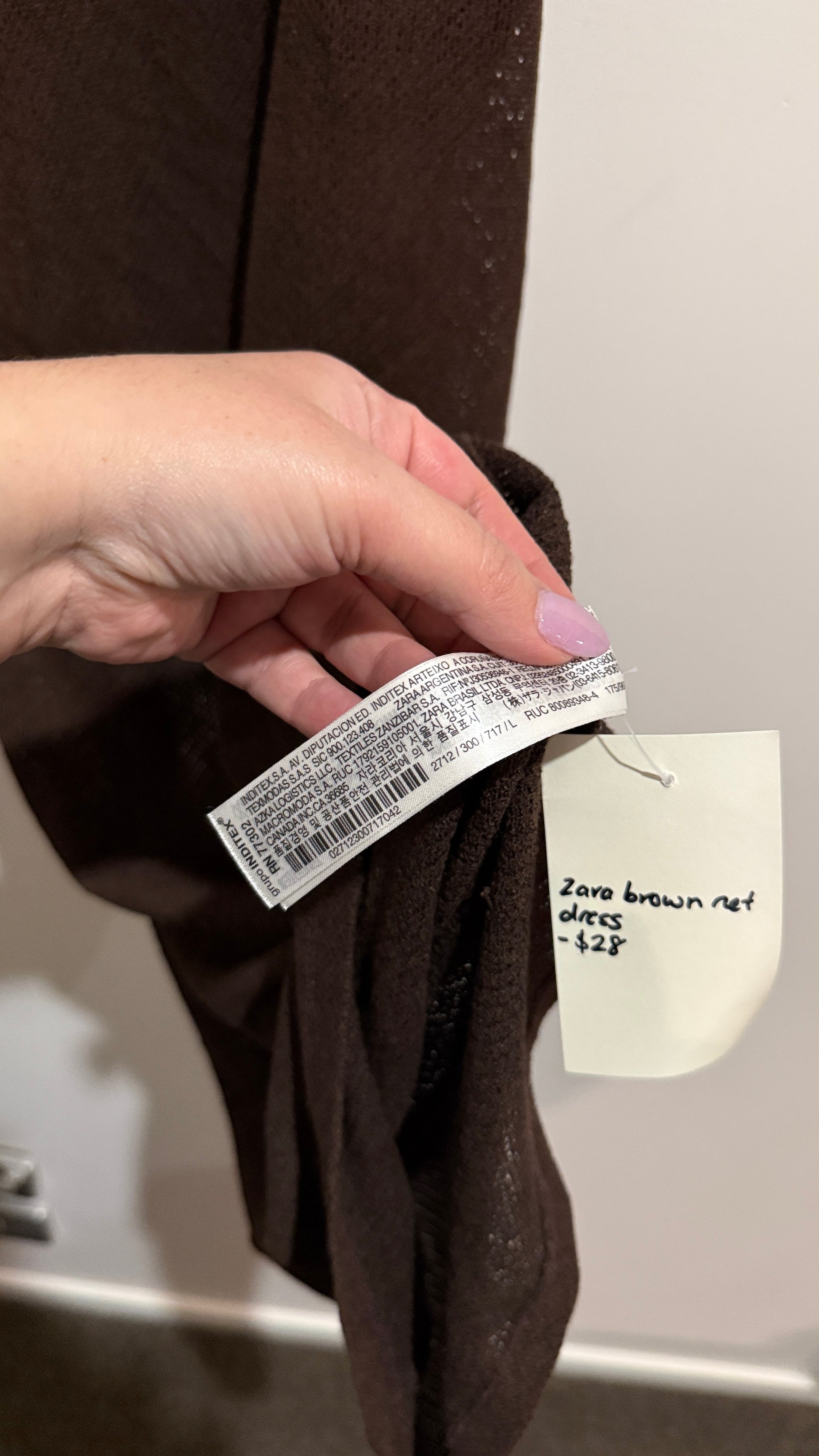 Zara Size U/Arm to U/Arm 43cm Knit Halter Dress