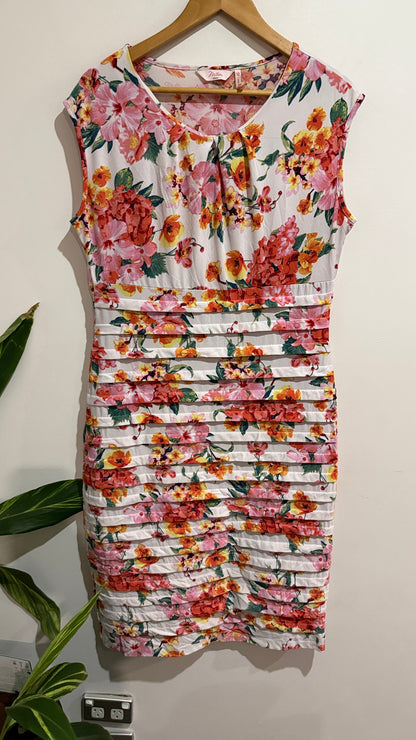 Millers Size 12 Floral Print Pleated Dress