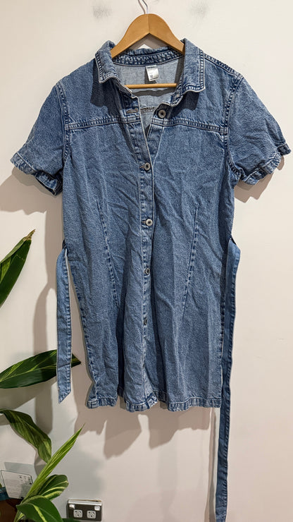 Anko Size 12 Denim Button Front Shirt Dress