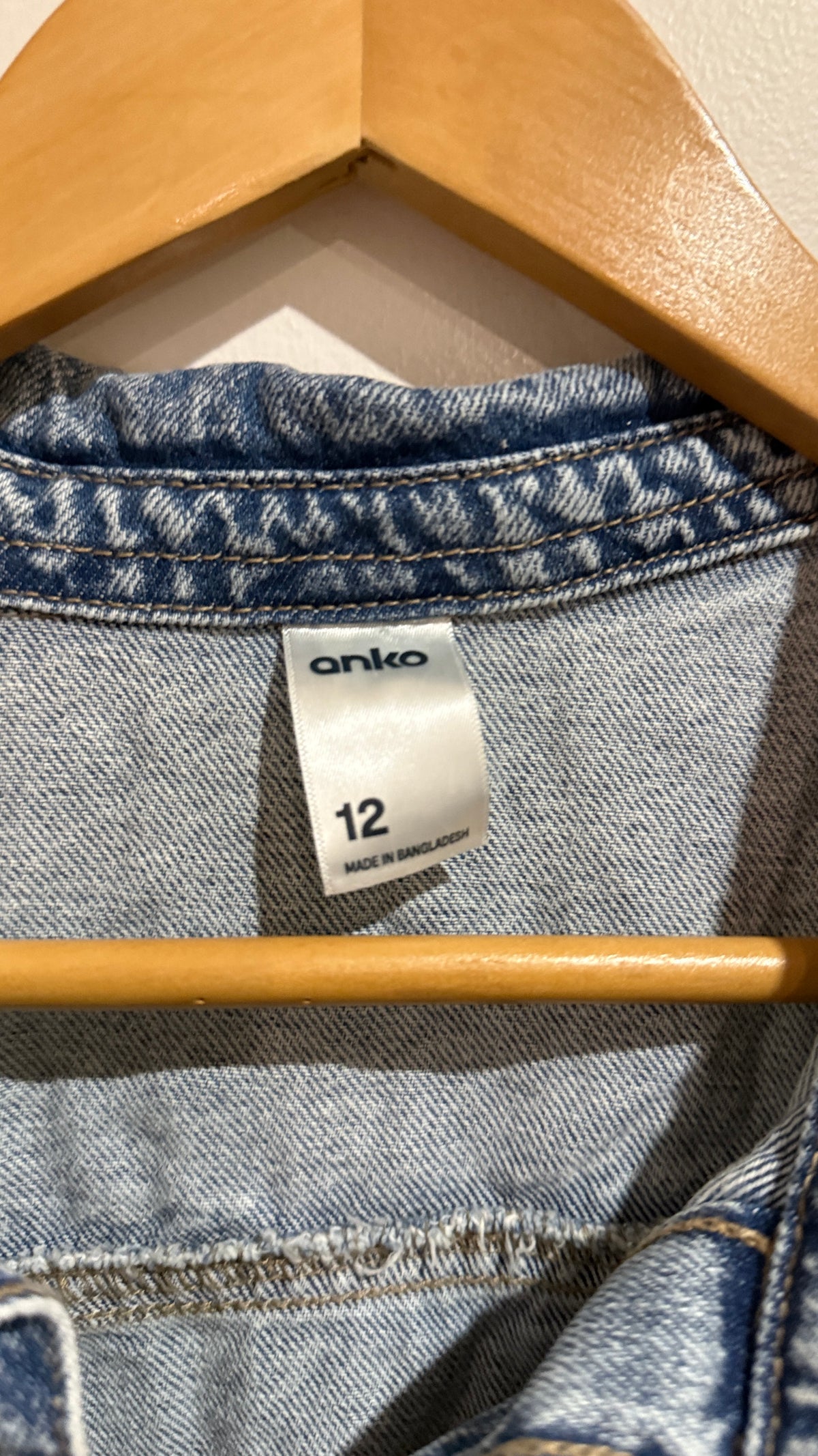 Anko Size 12 Denim Button Front Shirt Dress