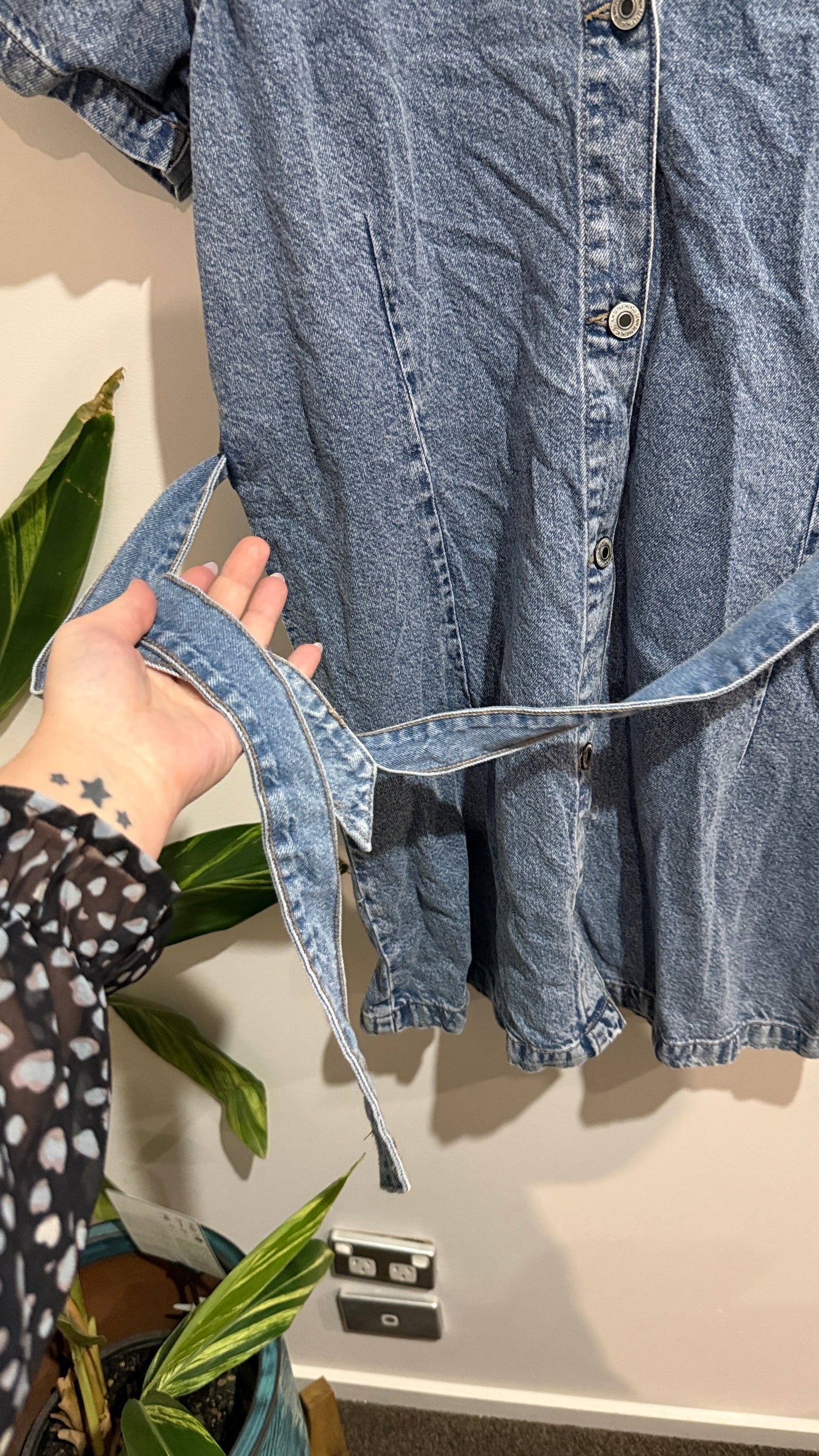 Anko Size 12 Denim Button Front Shirt Dress