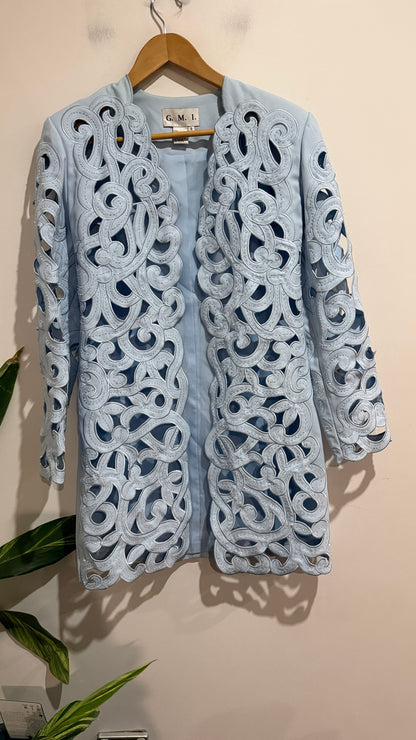 G.M.I. Size 8 | U/Arm to U/Arm 46cm  Embellished Laser Cut Jacket