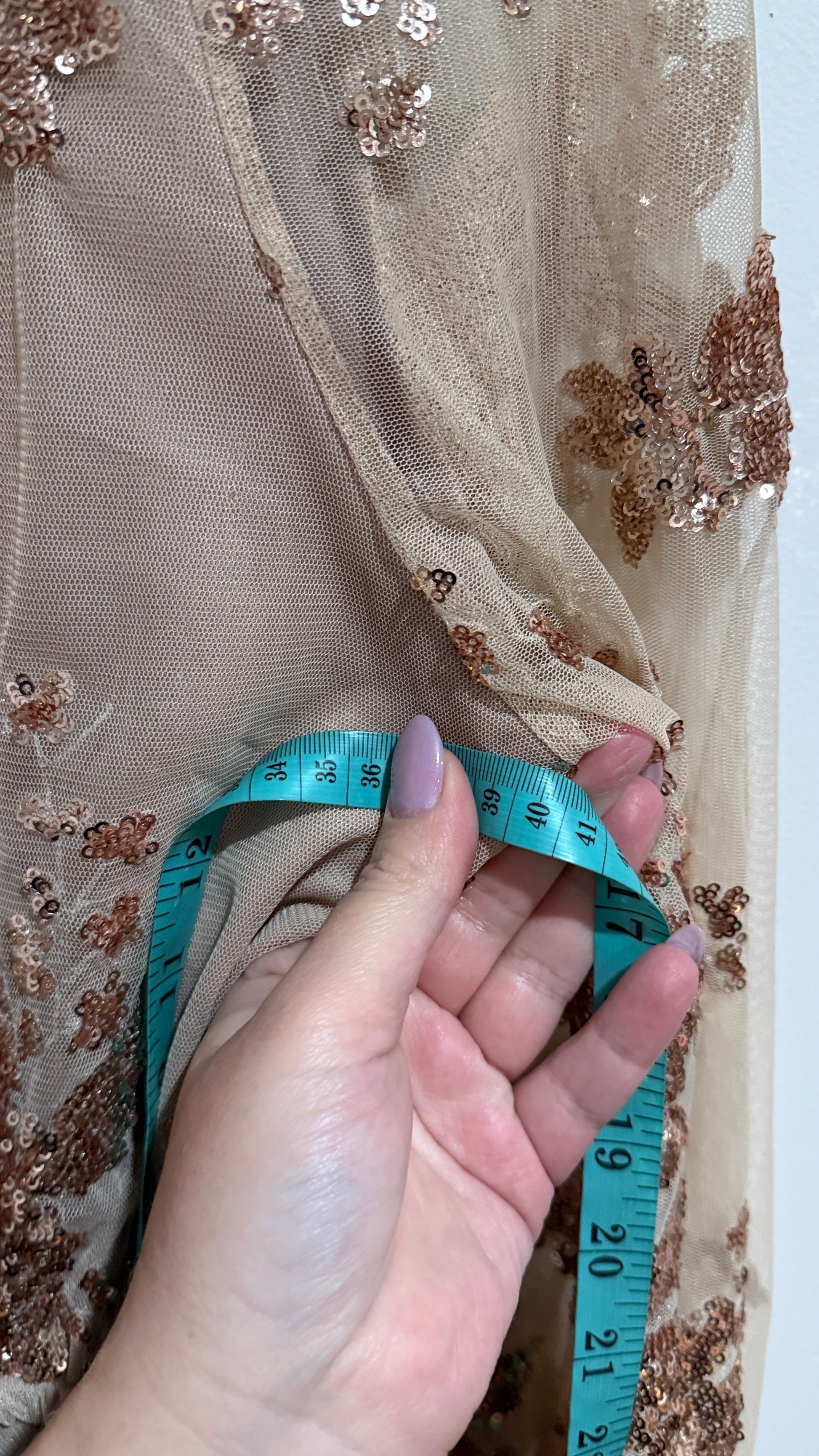 Brand Unknown Size U/Arm to U/Arm 39cm Sequin Playsuit