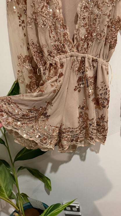 Brand Unknown Size U/Arm to U/Arm 39cm Sequin Playsuit