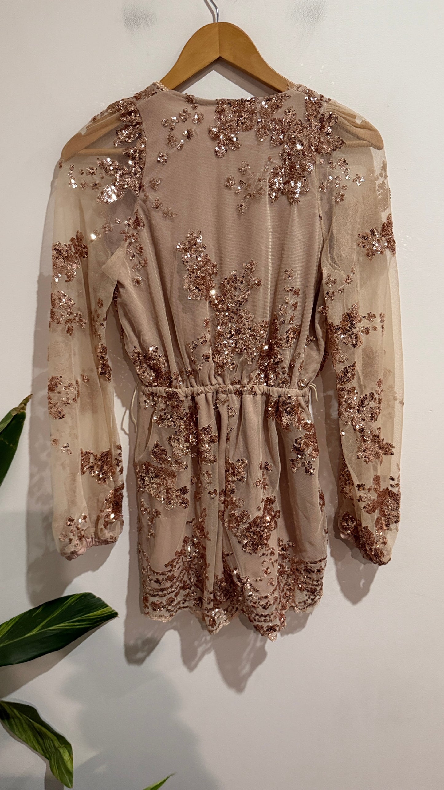 Brand Unknown Size U/Arm to U/Arm 39cm Sequin Playsuit