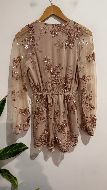 Brand Unknown Size U/Arm to U/Arm 39cm Sequin Playsuit