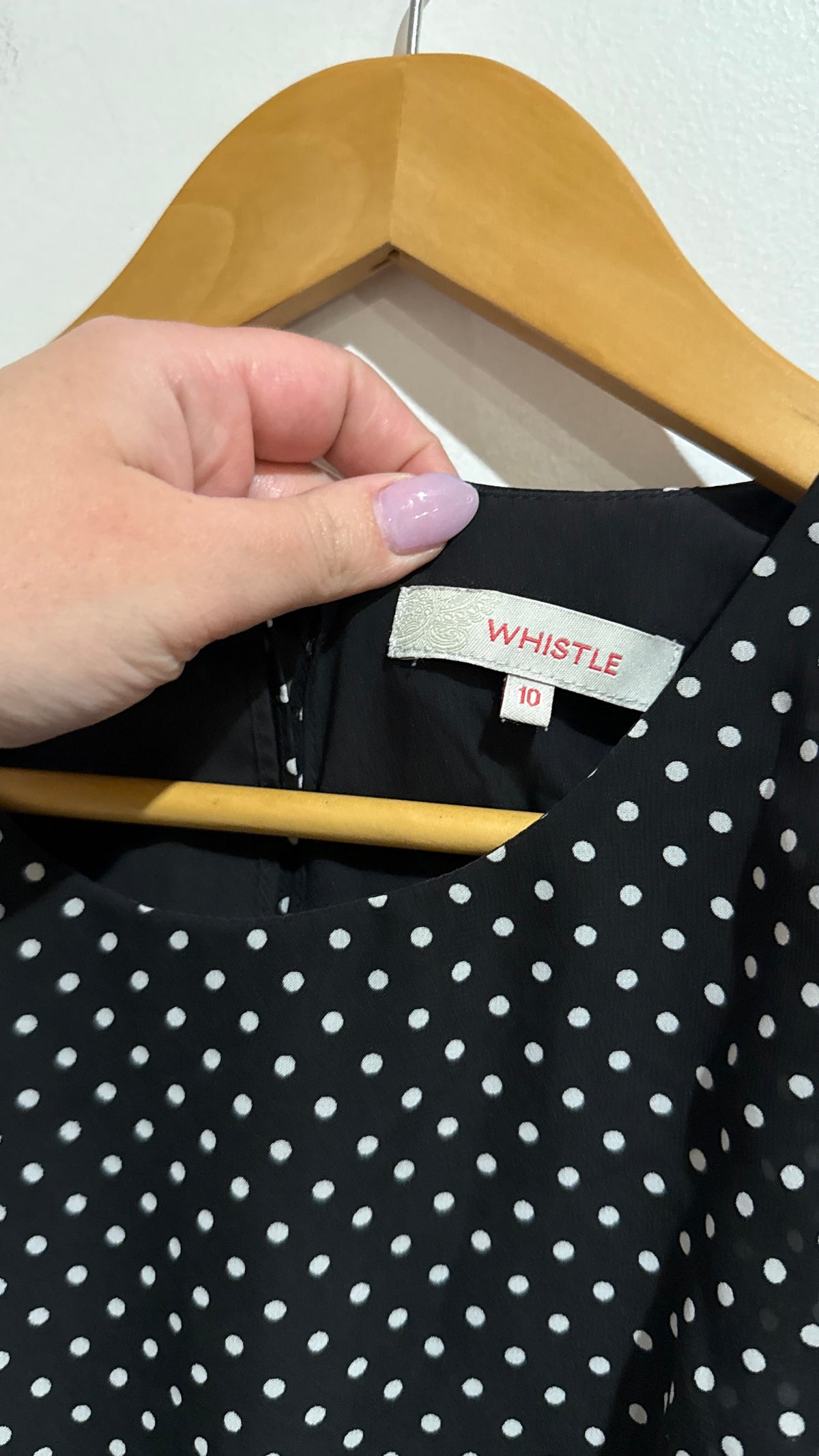 Whistle Size 10 Polka Dot Chiffon Dress