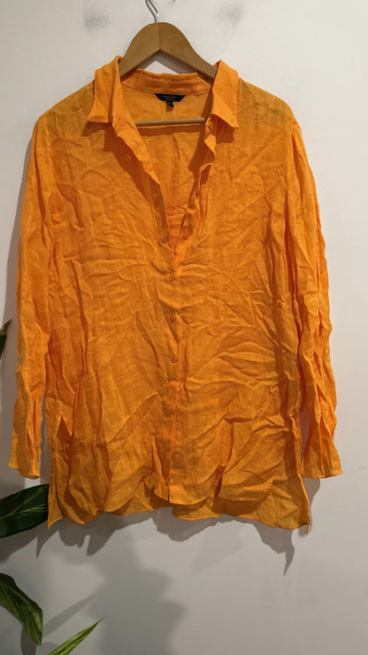 Massimo Dutti Size L | U/Arm to U/Arm 59cm Linen Shirt