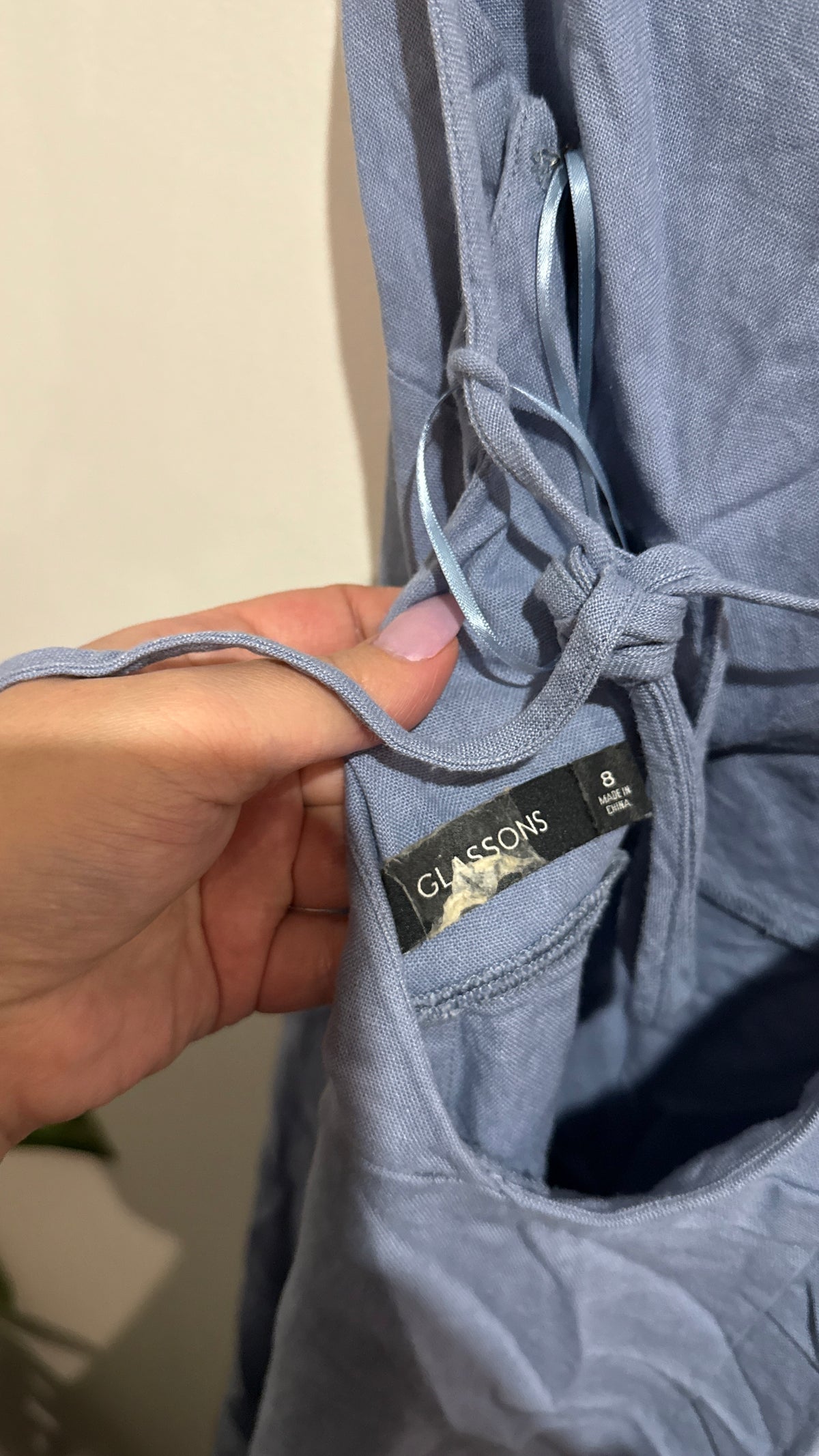 Glassons Size 8 Tie Back Slip Dress