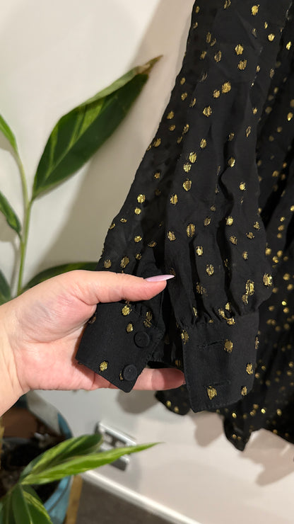 BCBGMAXAZRIA Long-sleeved Mini Dress Size L | U/Arm to U/Arm 52cm