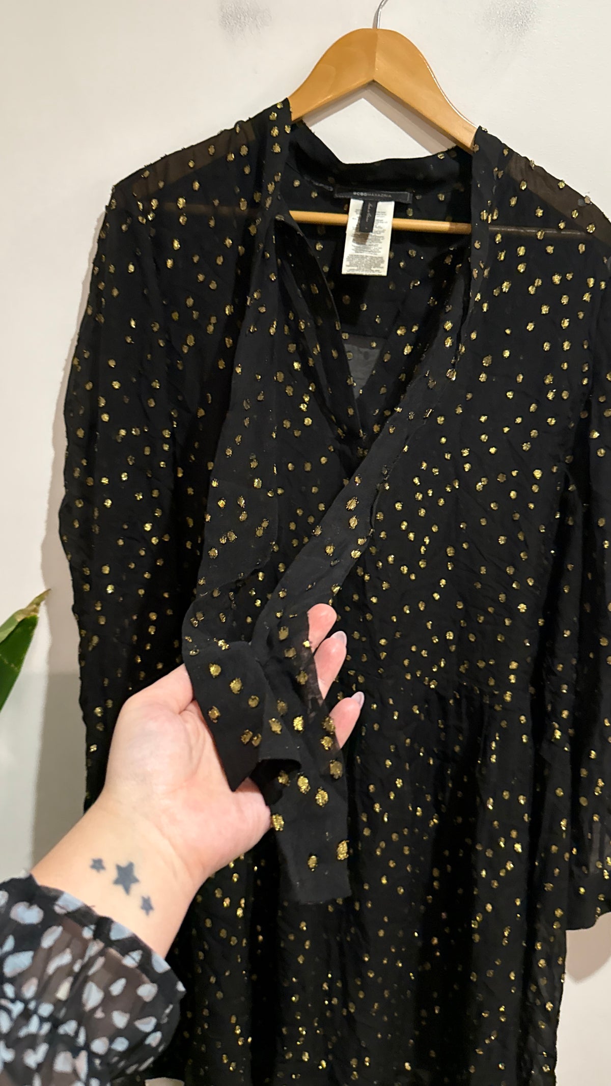 BCBGMAXAZRIA Long-sleeved Mini Dress Size L | U/Arm to U/Arm 52cm