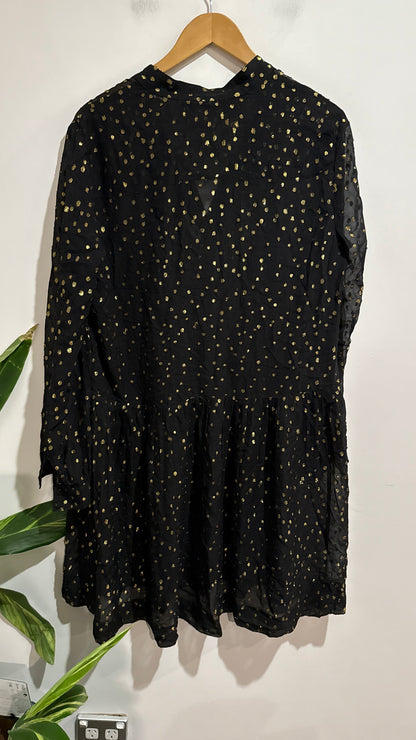 BCBGMAXAZRIA Long-sleeved Mini Dress Size L | U/Arm to U/Arm 52cm