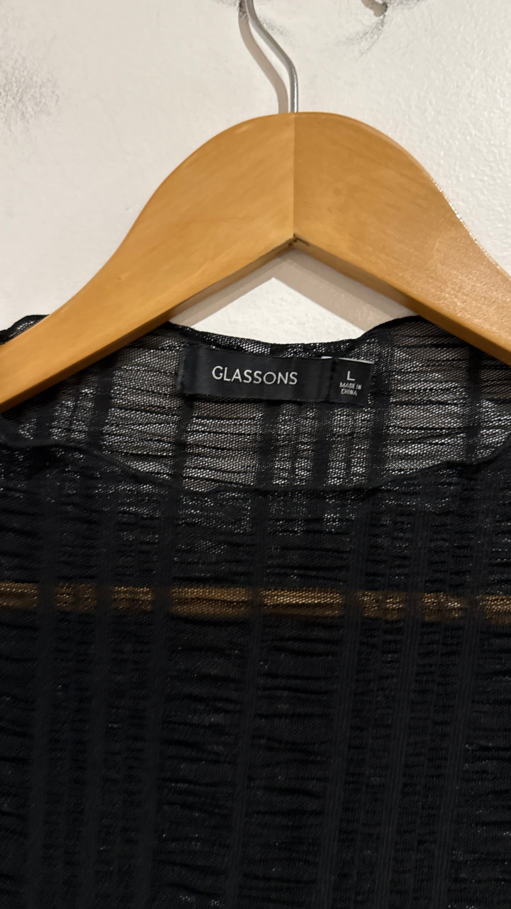 Brand; Glassons Sheer Textured Crop Top Size L