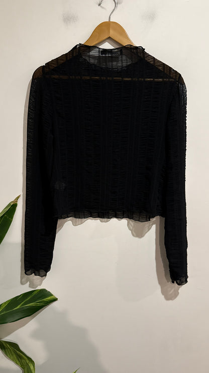 Brand; Glassons Sheer Textured Crop Top Size L