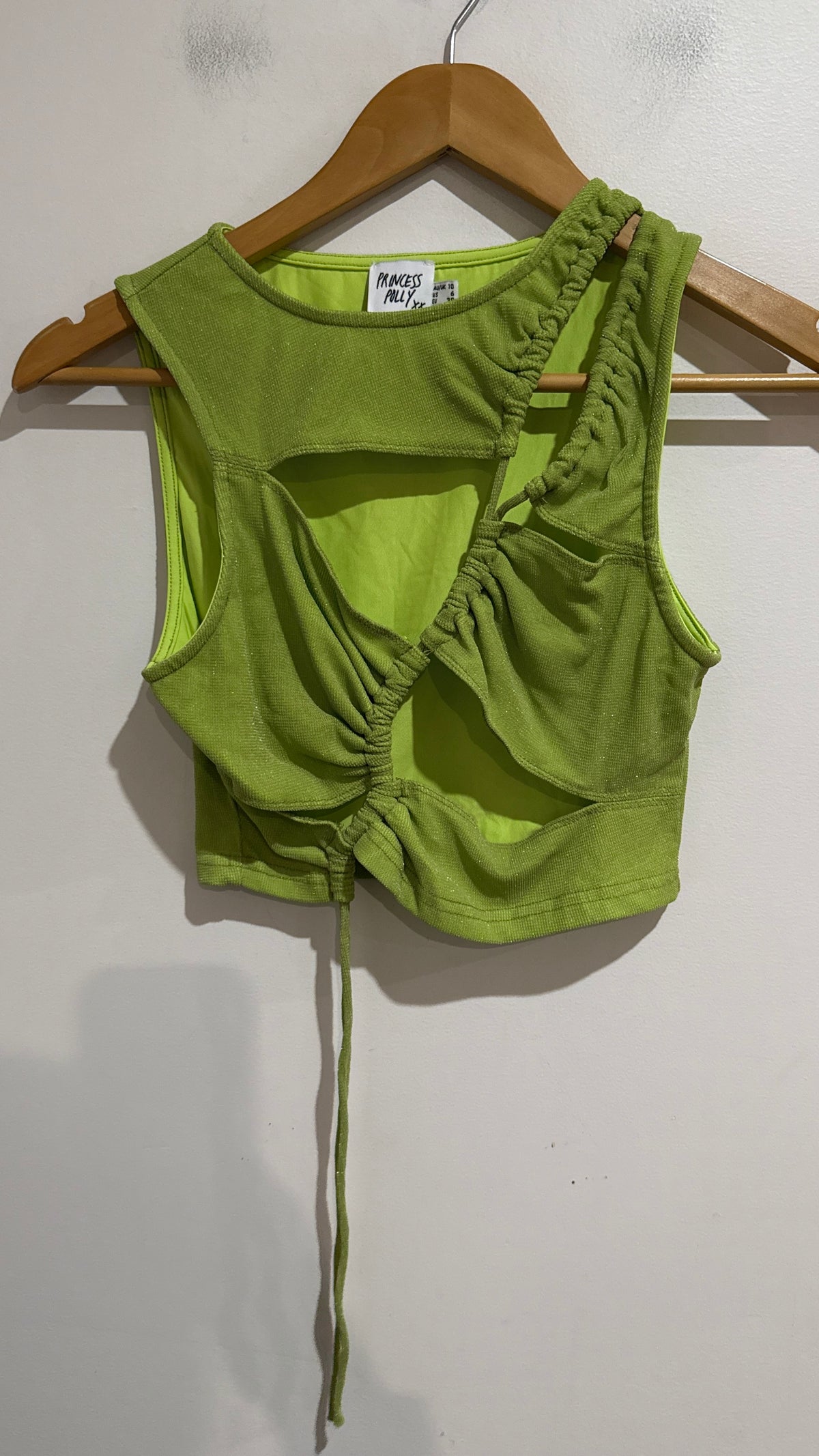 Princess Polly Cut-out Crop Top Size 10