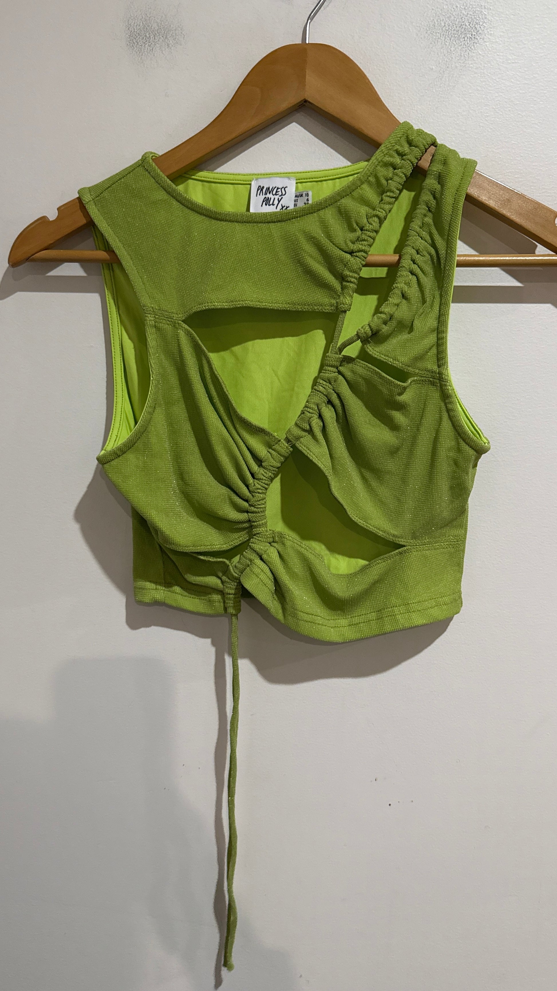 Princess Polly Cut-out Crop Top Size 10
