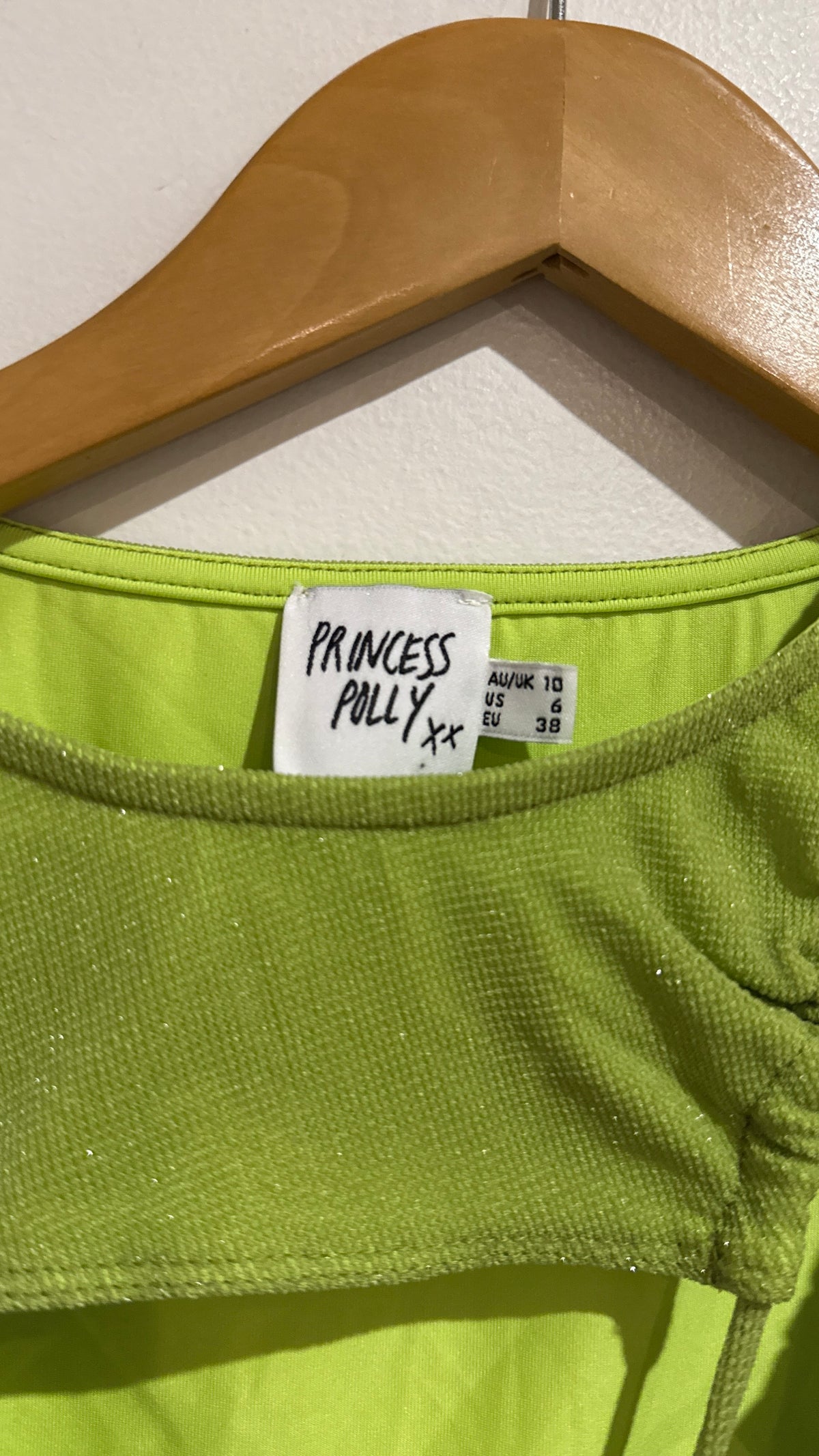 Princess Polly Cut-out Crop Top Size 10