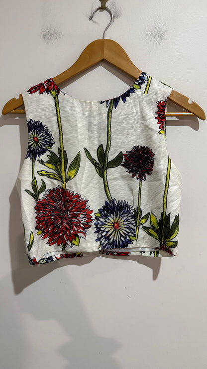 Cameo Rose Sleeveless Cropped Top Size 8
