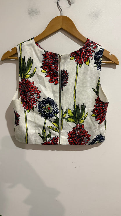 Cameo Rose Sleeveless Cropped Top Size 8