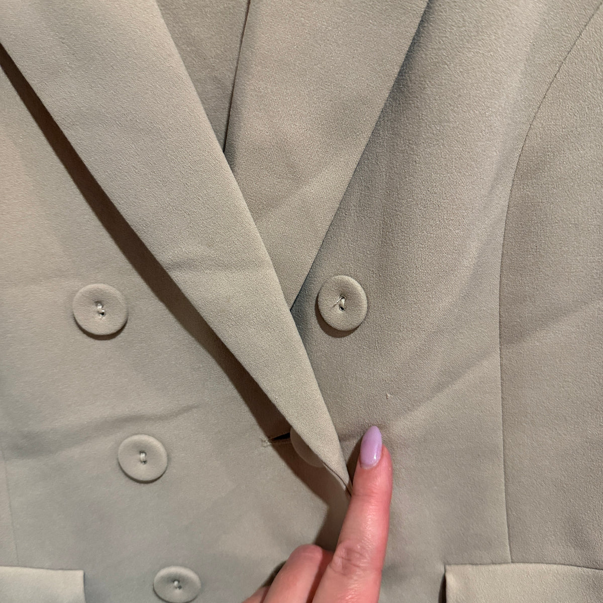 Liz Jordan Double-breasted Blazer & High-waist Wide-leg Trousers Set Size 14