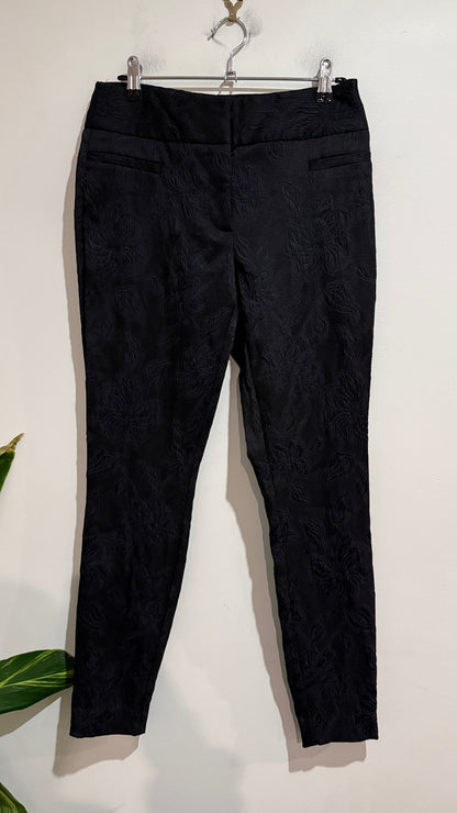Cue Size 8 Jacquard Floral Textured Pants