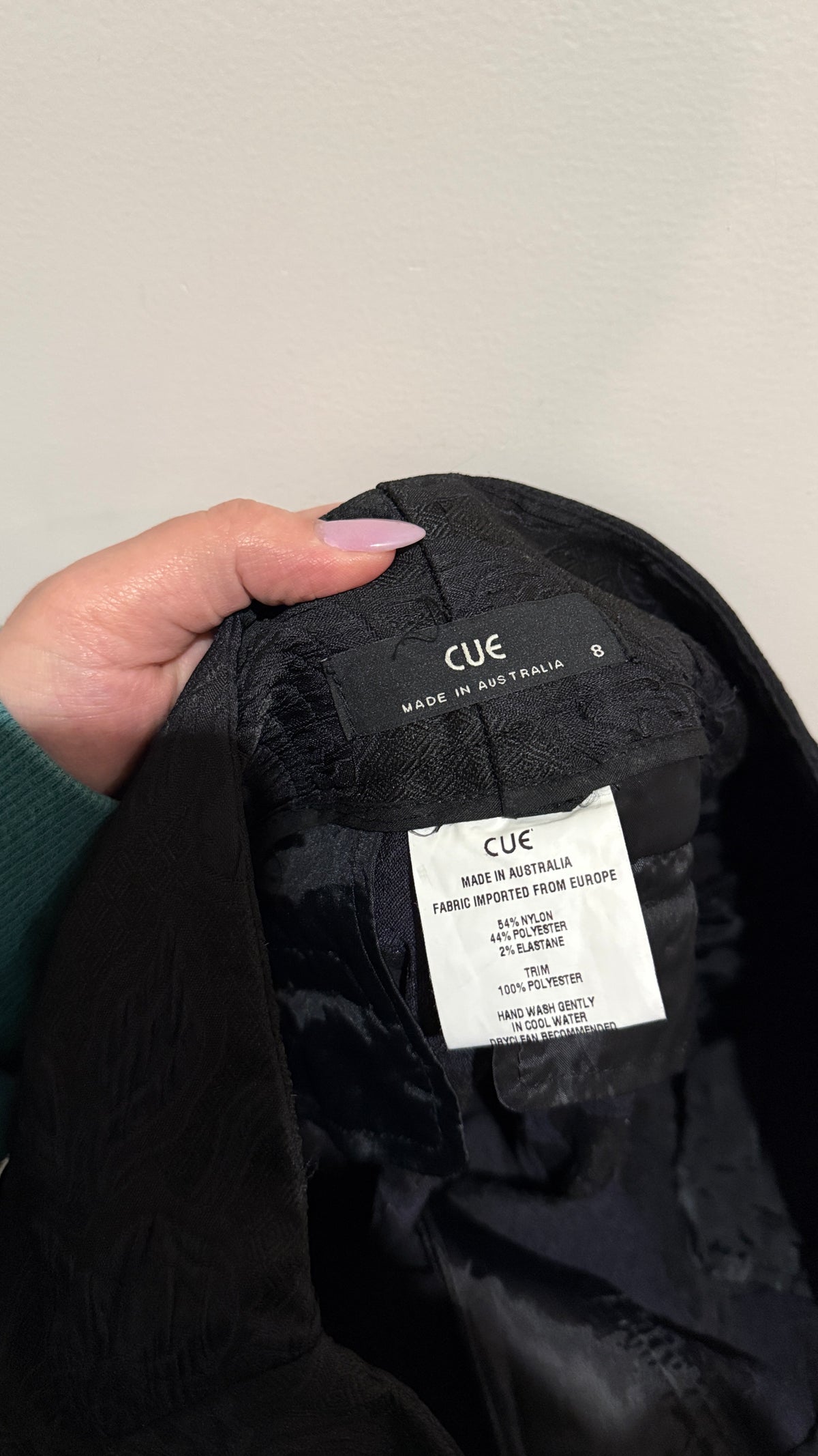 Cue Size 8 Jacquard Floral Textured Pants