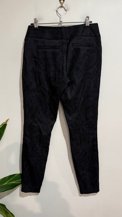 Cue Size 8 Jacquard Floral Textured Pants