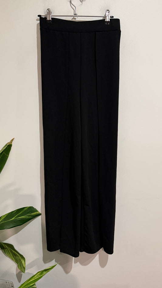 Boohoo Size UK 10 Wide Leg Tie Belt Pants