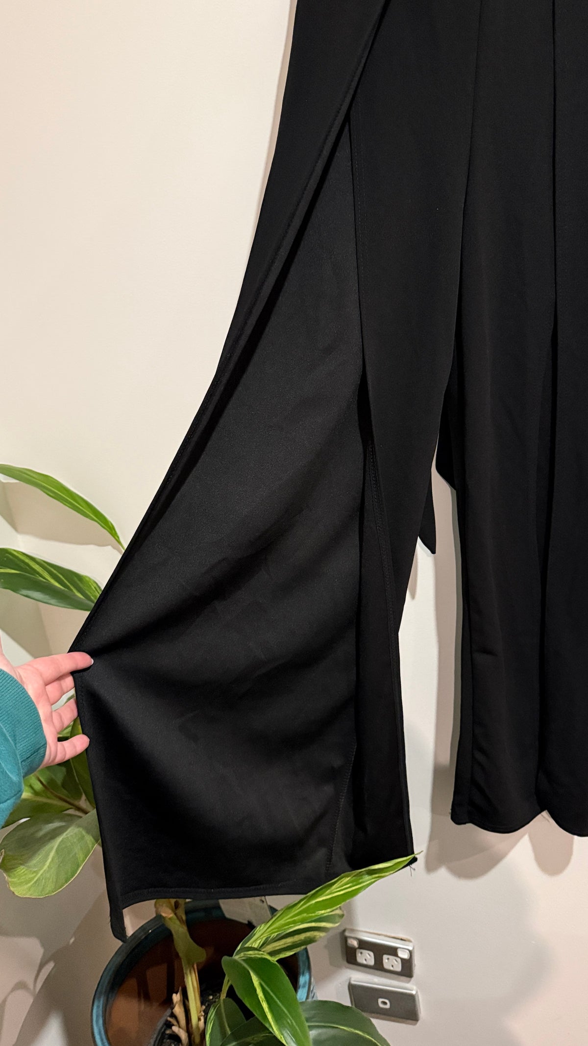 Boohoo Size UK 10 Wide Leg Tie Belt Pants