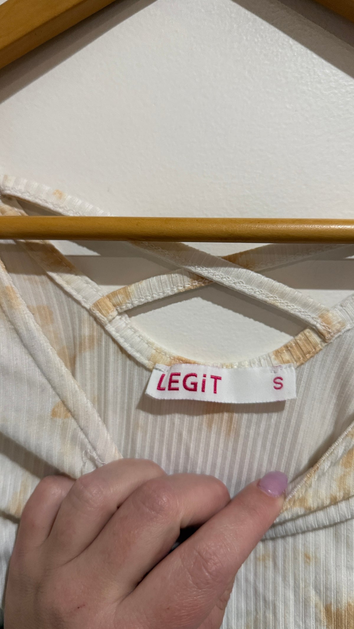 Legit Size S Tie Dye Ribbed Bodysuit