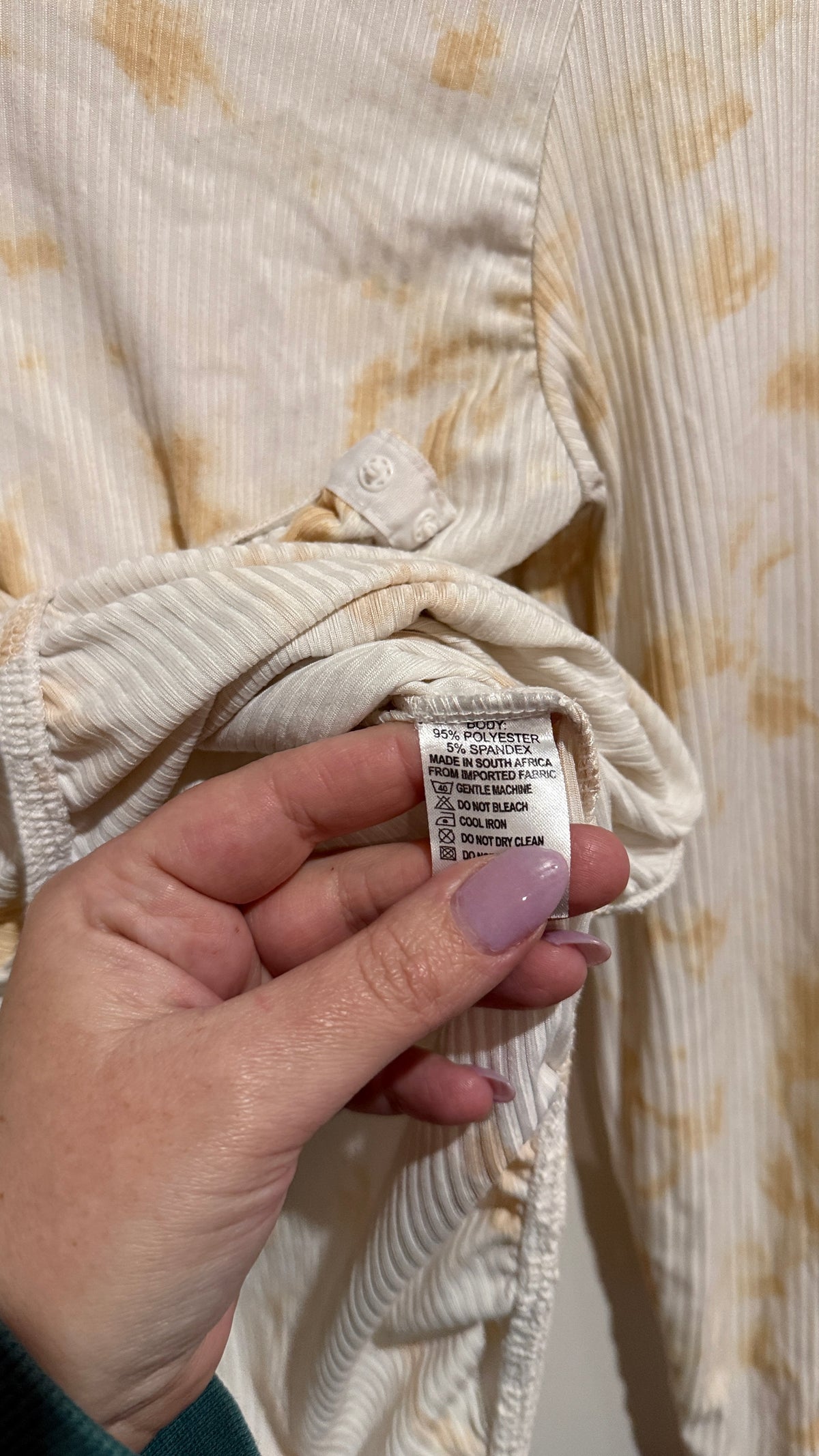 Legit Size S Tie Dye Ribbed Bodysuit