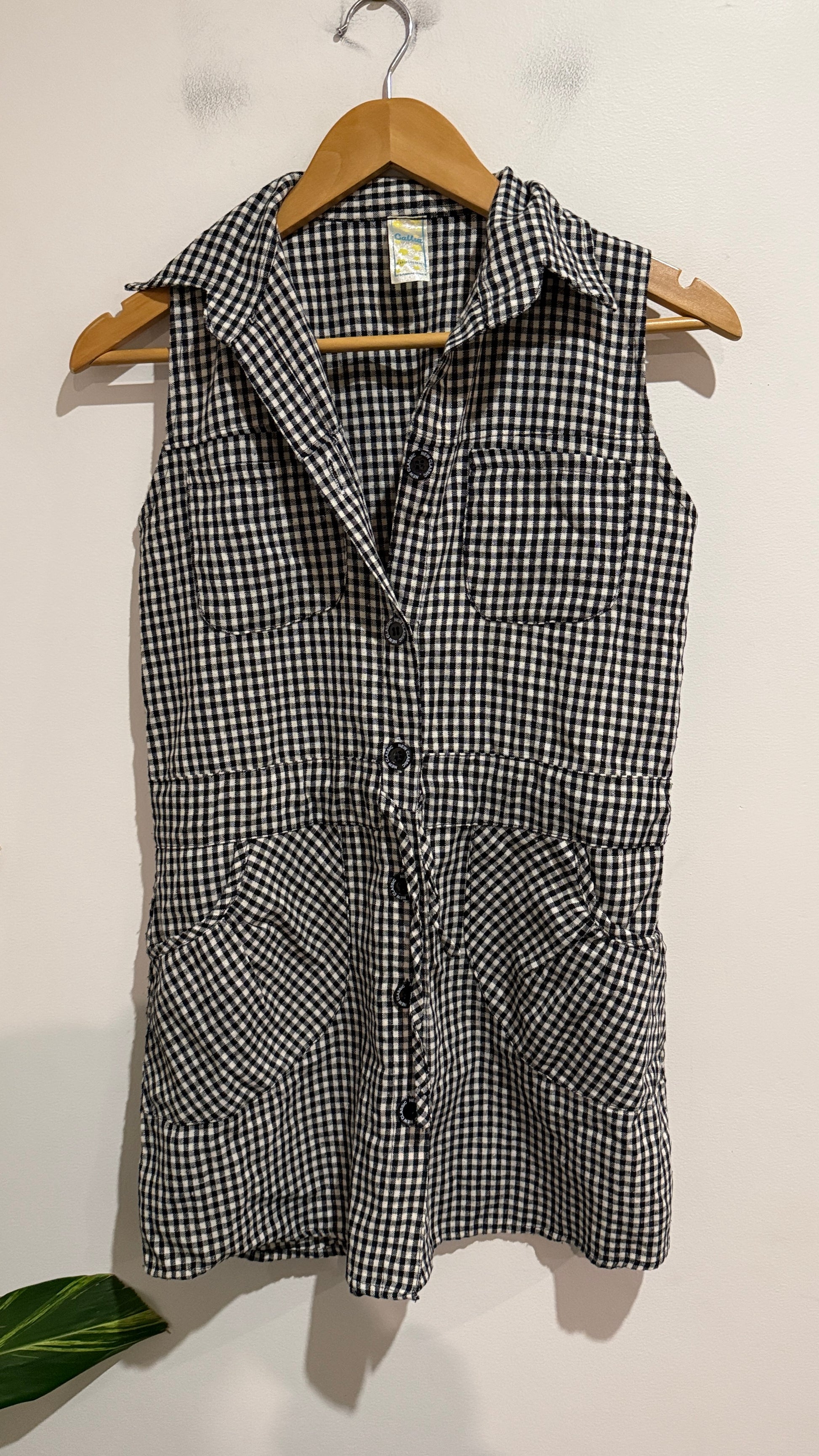 Callia Size U/Arm to U/Arm 44cm Gingham Check Shirt Dress