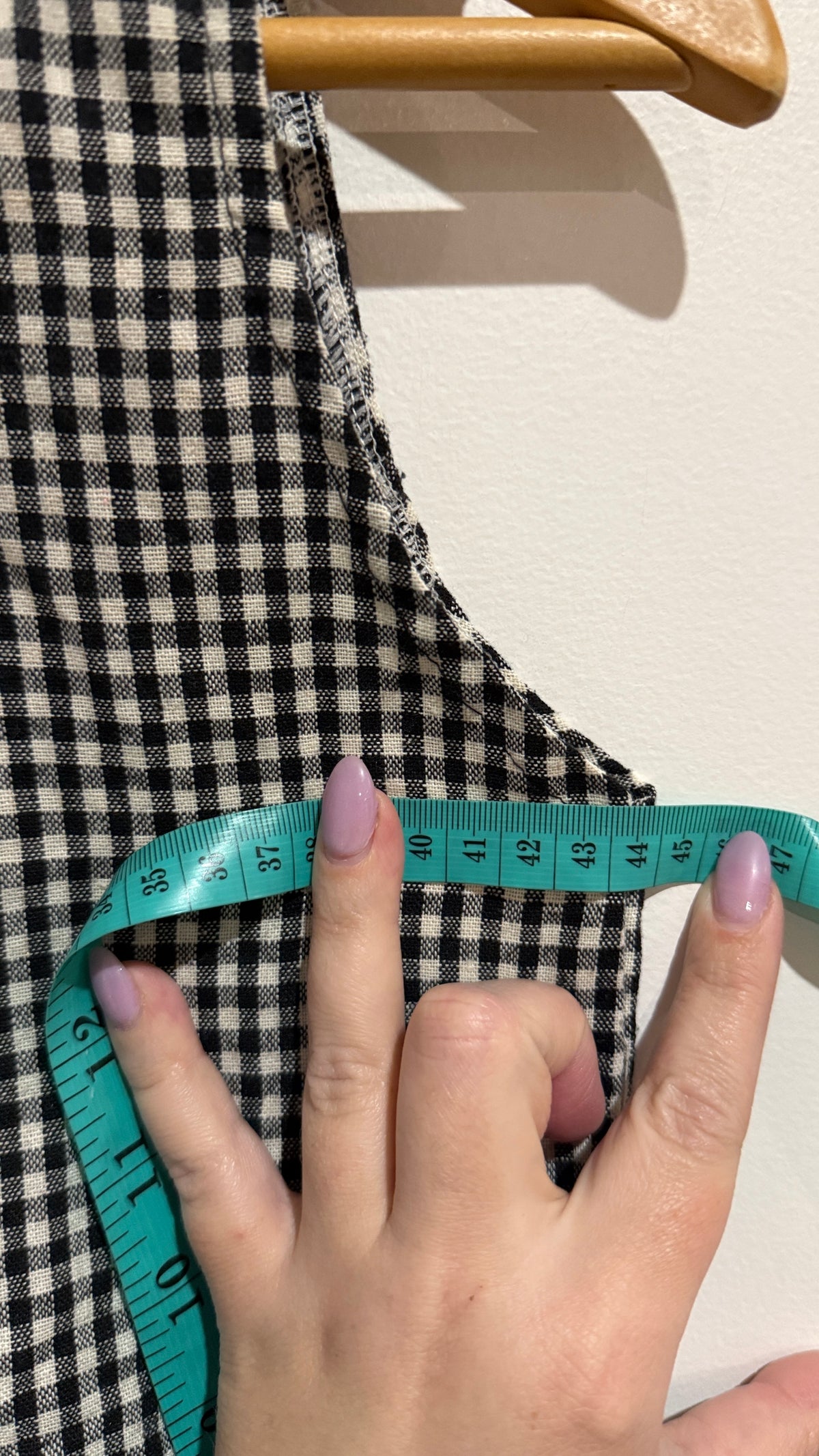 Callia Size U/Arm to U/Arm 44cm Gingham Check Shirt Dress