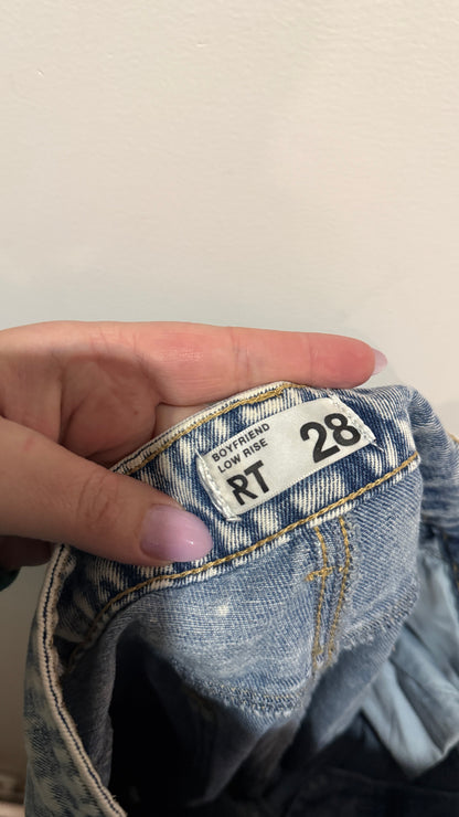 MRP Size 28 Boyfriend Low Rise Ripped Jeans